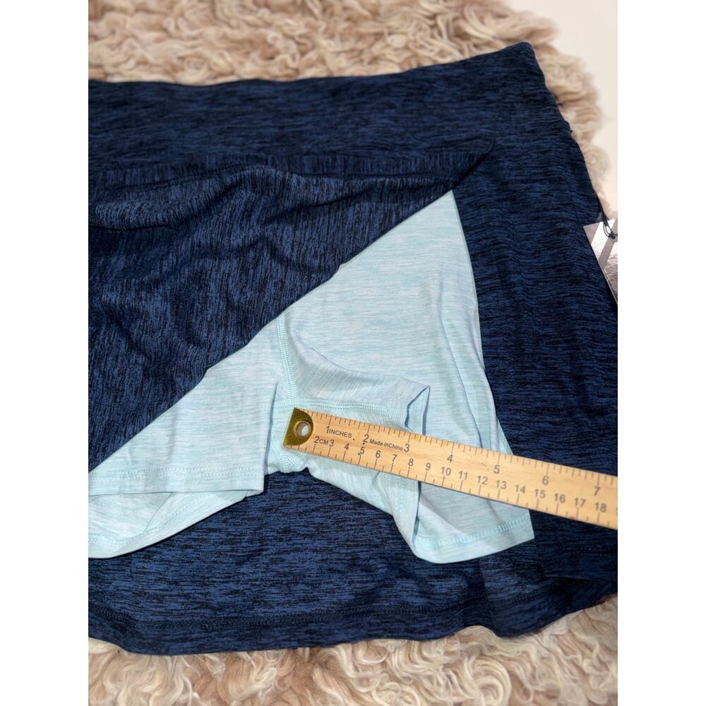 Kyodan women’s new blue & black activewear skort with side slit - Picture 4 of 13